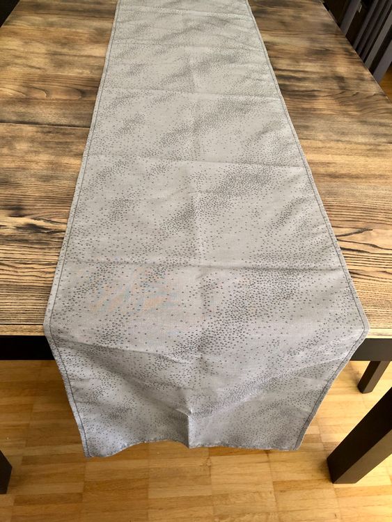 Tischlaufer Grau Silber