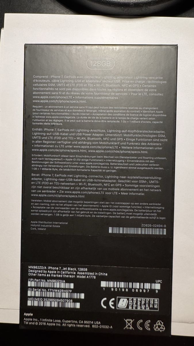Apple Telefoni cellulari / Smartphones: Iphone 7 – Usato da Bern venduto da liv_f5lq 3