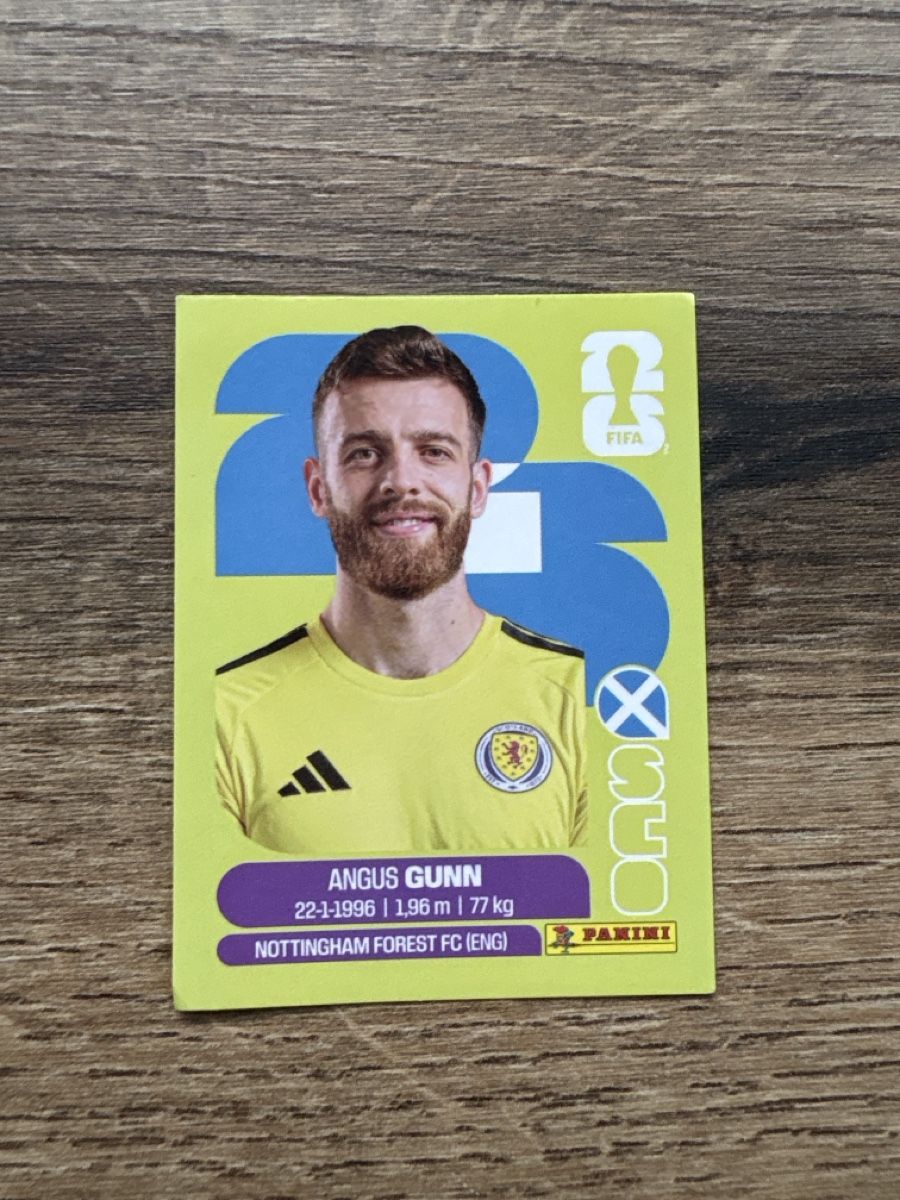 Panini Carte collezionabili: Panini WM 2026 Angus Gunn Sticker – Nuovo (secondo la descrizione) da Menznau venduto da Hetfield85