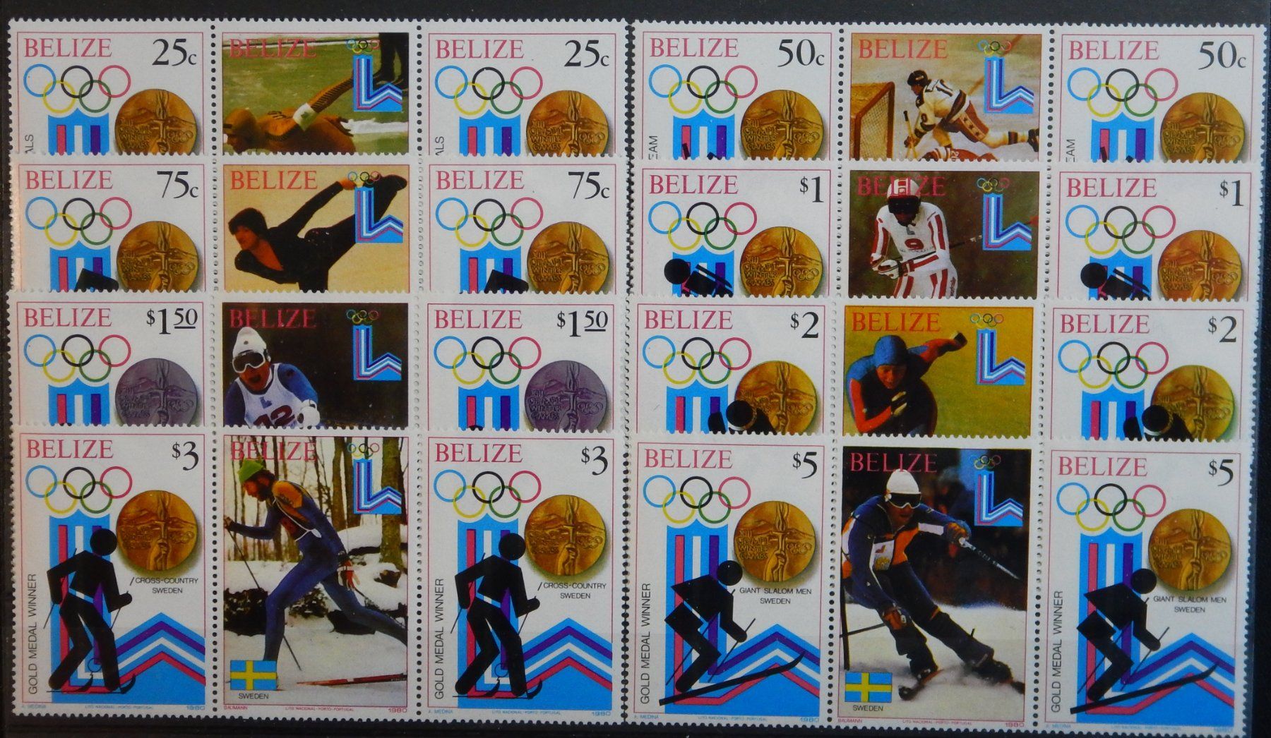 Tutti i francobolli: Belize Kat. 501-508 ** 1980 Kat. 32 Euro – Usato da Zürich venduto da Muehlekauf