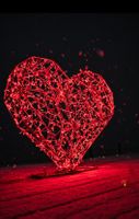 LED Acryl Herz 100cm in-/outdoor für Hochzeiten und Events