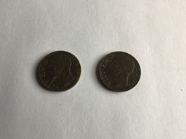 2x10 Ct. Münzen Italien, 1942