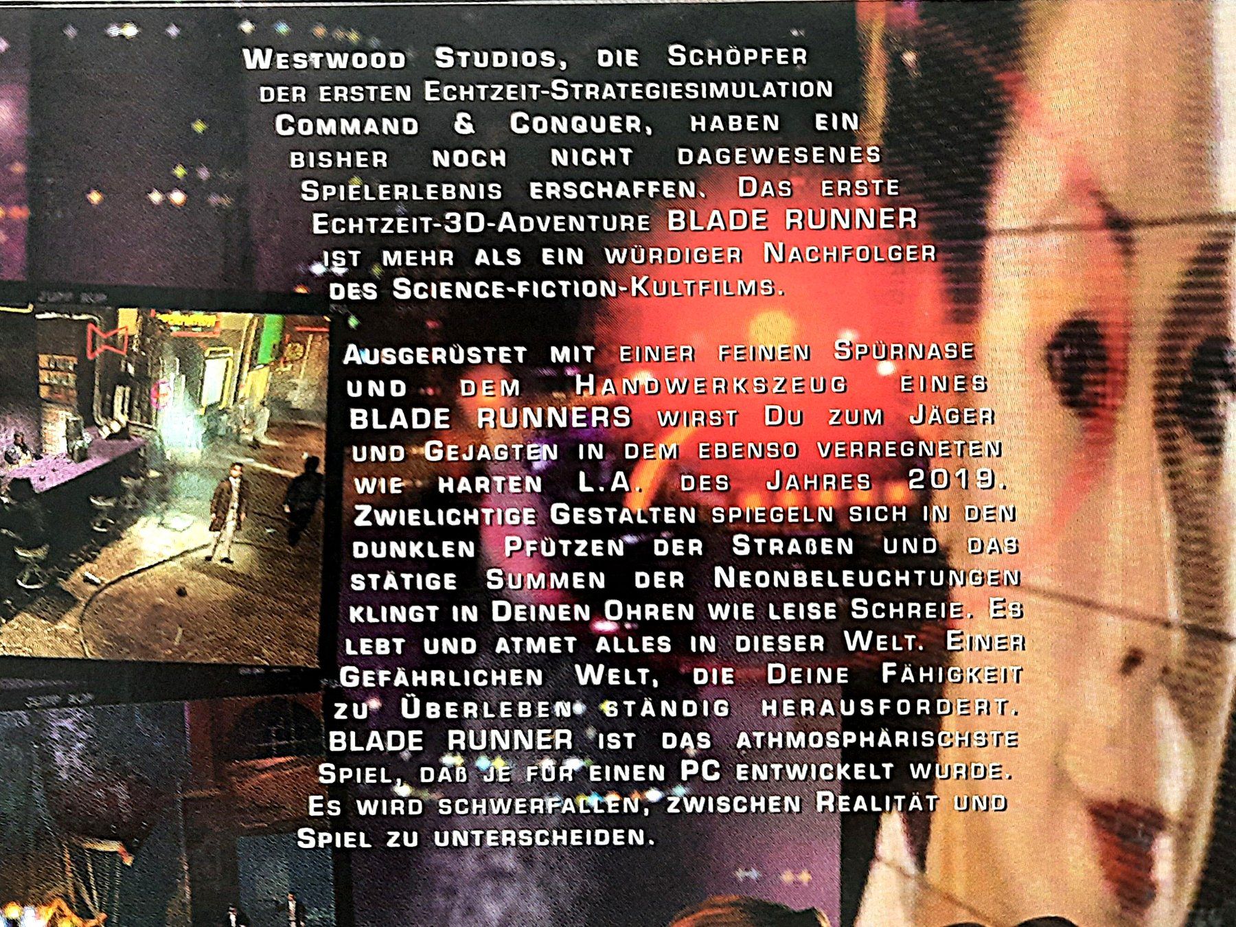 Giochi: WESTWOOD STUDIOS/VIRGIN: Blade Runner – Usato da Beinwil am See venduto da Restwert_Beinwil 4