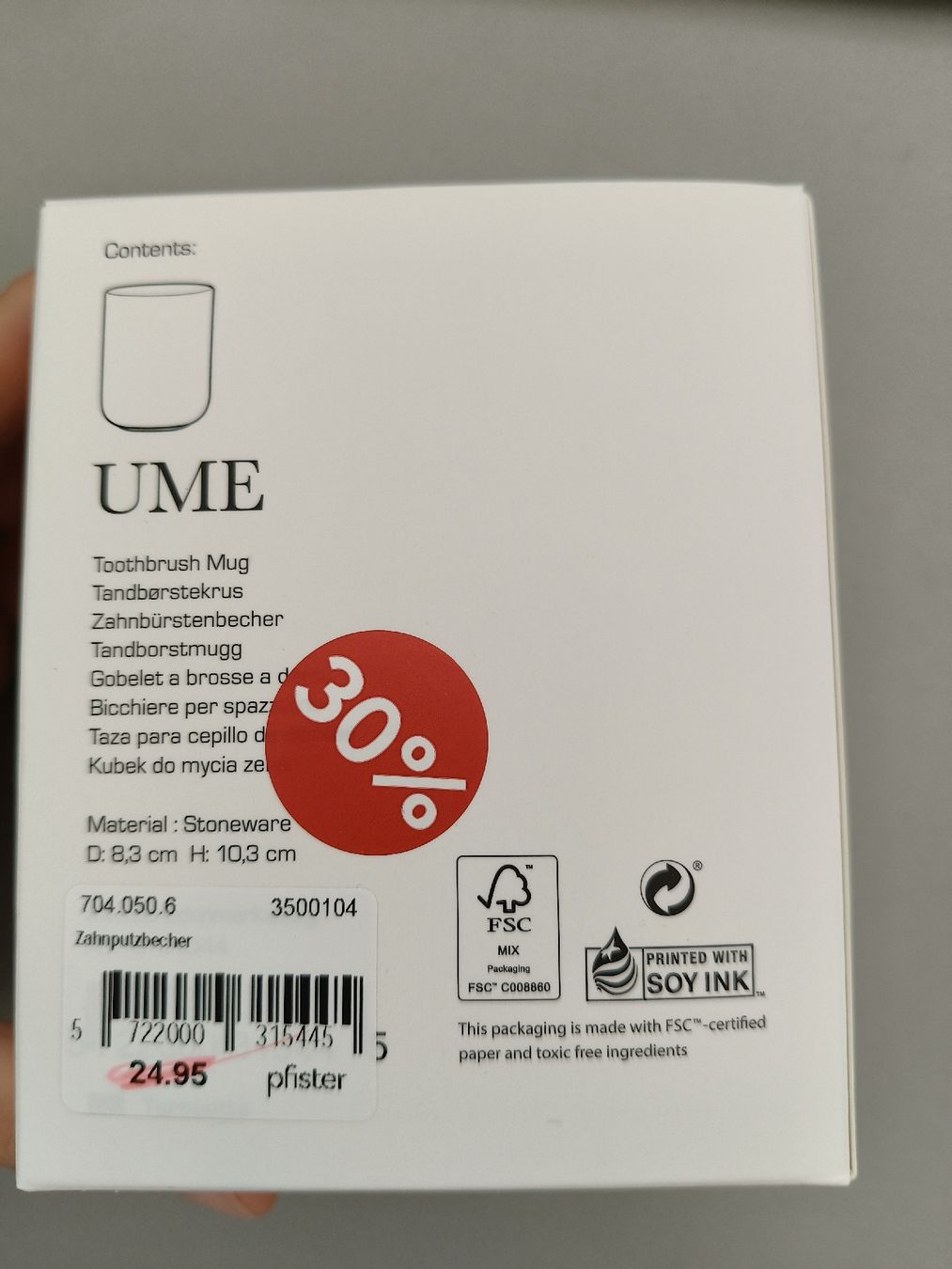Soins dentaires: ZONE DENMARK UME Zahnbürstenbecher neu – Neuf avec emballage d'origine à Gossau SG par bellemonte 2