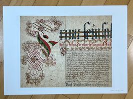 Antike Osterschrift Probeschrift 1779 Appenzell