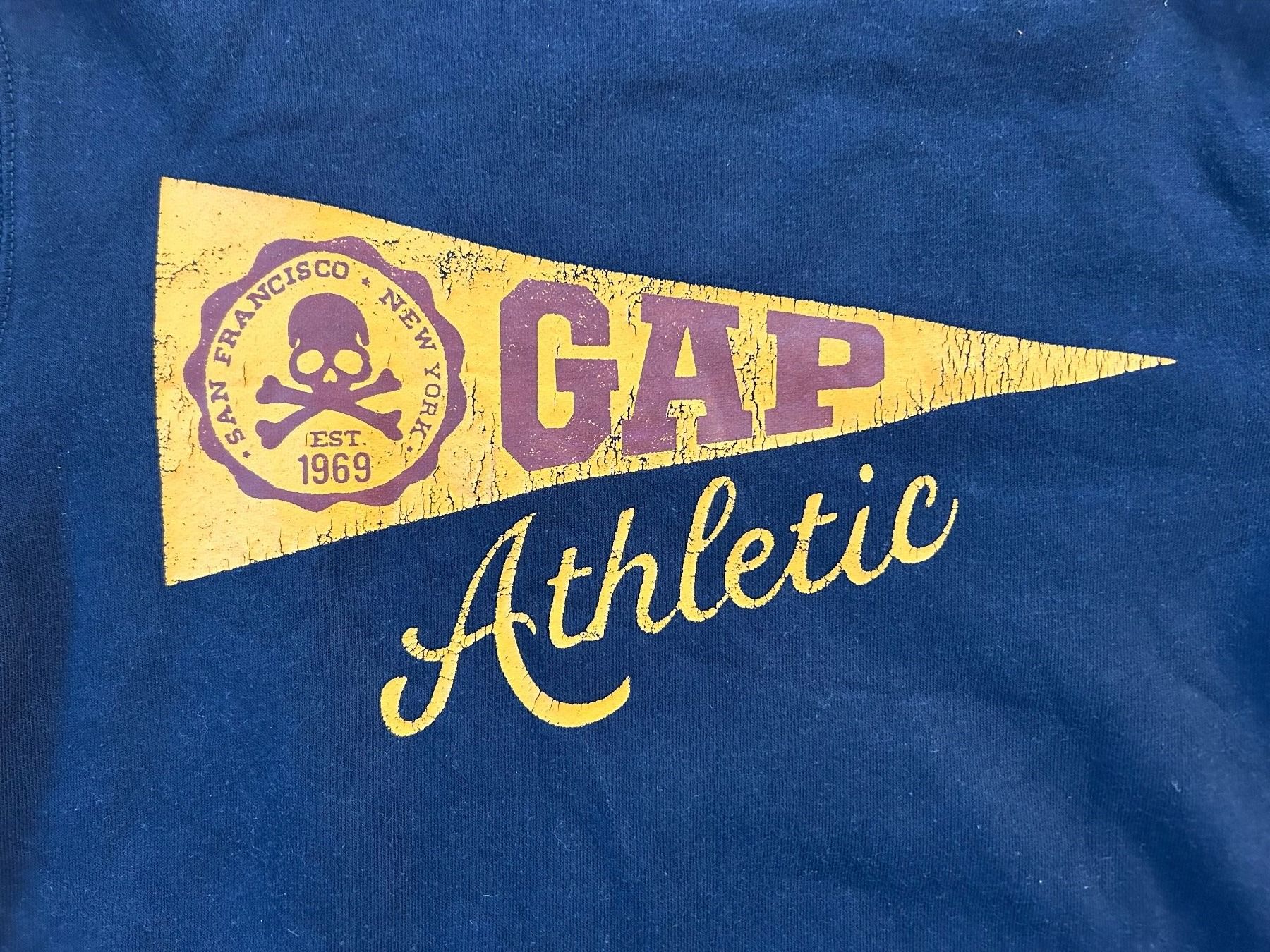 Gap Maglioni & Felpe: Kinder- Pullover GAP dunkelblau mit orangen Details 146/152 – Usato da Grub AR venduto da DukeStatham 1