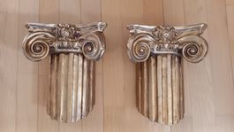 2er Set Wandkonsolen Gold Antik-Stil (24cm) - NEU