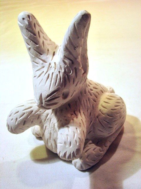 Gebrannter Ton Oster Deko Hase im Rohbau Rohbrand Keramik | Kaufen auf ...