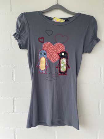 Topshop „Crafty Couture“ Top grau Gr. M