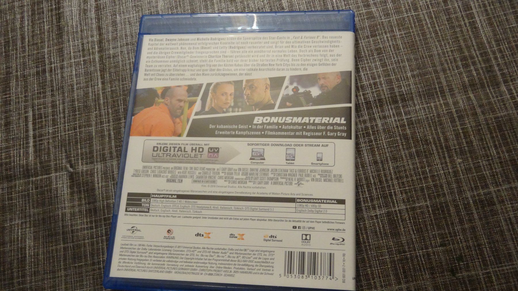 Tutti i DVDs: Fast & Furious 8 BLU-RAY – Usato da Olten venduto da Disc-Verkauf 2