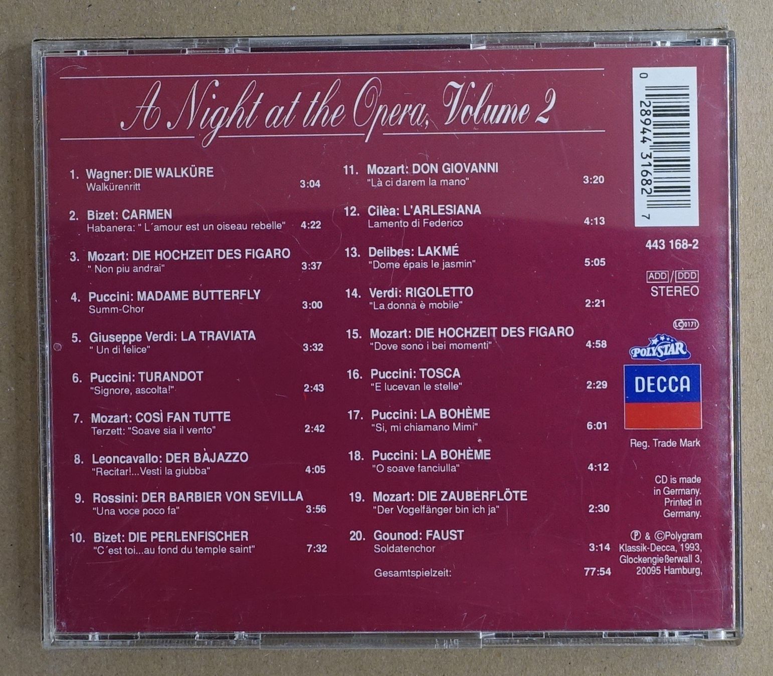 CD: A Night At The Opera, Volume 2 - F21 – Usato da Sessa venduto da fraenklishop 1