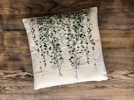 NEU Kissenbezug ca. 45 x 45 cm Pflanze Landhausstil Deko