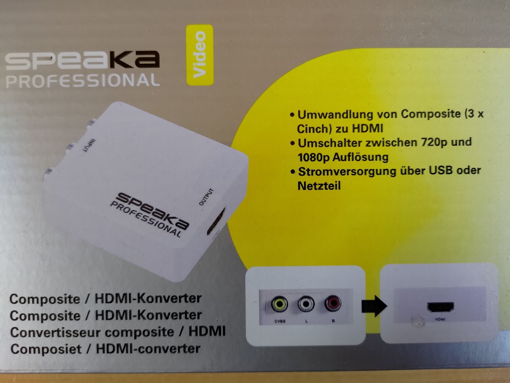Convertitori: Composite zu HDMI Konverter – Usato da Mels venduto da erichstuder