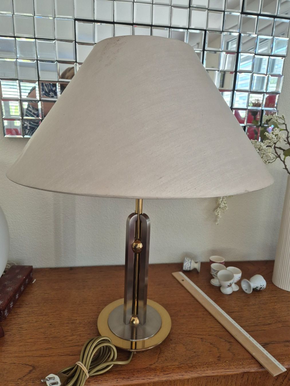 Lampade: Lampe de table laiton et métal Hollywood Regency – Usato da Fully venduto da tameab 6