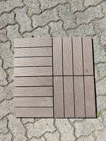100 dalles terrasse clipsables 30×30cm, 9 m², brun foncé