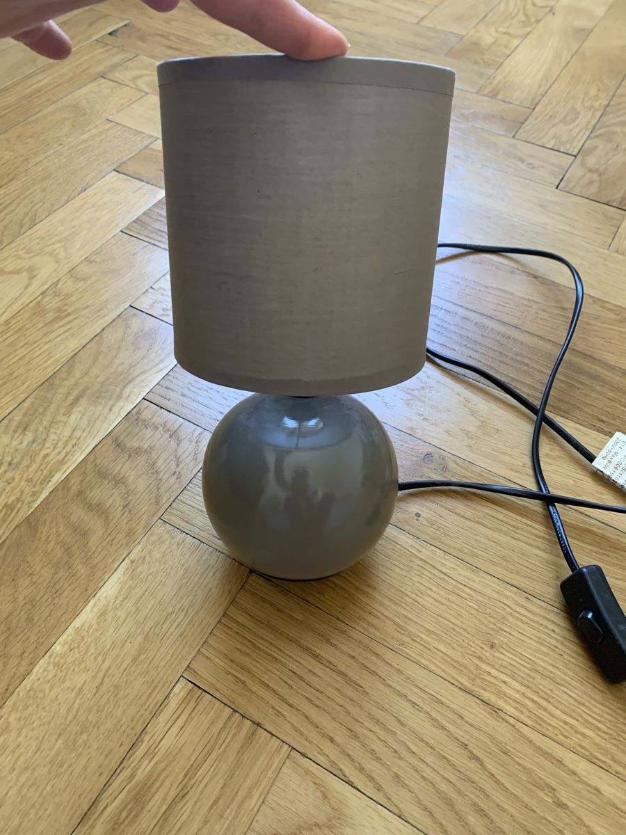Lampade: Lampe en céramique taupe avec ampoule – Nuovo (secondo la descrizione) da Genève venduto da rez_c6c6 1