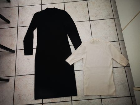 (H6)  2 x Hallhuber Strickkleid, strick T-Shirt gr. L -XL