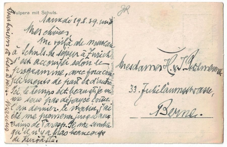 Cartoline postali: Vulpera mit Schuls, gelaufen 1939 – Usato da Frauenfeld venduto da POML 1