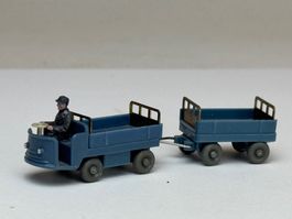 GB3-  Wiking Elektrokarren mit Anhänger mattgraublau