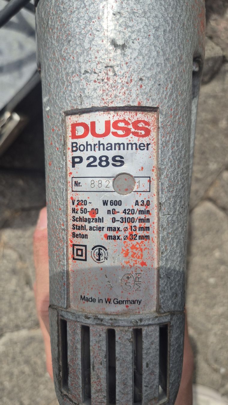 Duss Perceuses: Duss Bohrhammer P28S – D'occasion à Grüningen par vomivom