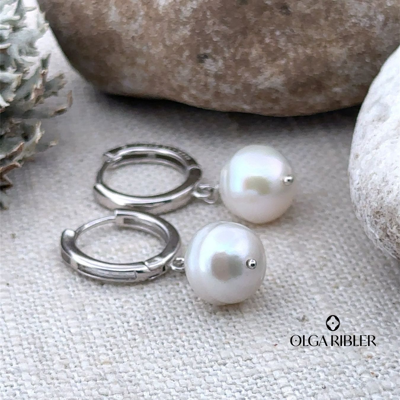 Olga Ribler Orecchini pendenti & Orecchini a lobo: Sterling Silber 925 Creolen mit Perlen – Nuovo (secondo la descrizione) da Luzern venduto da Schmuckoutlet 4