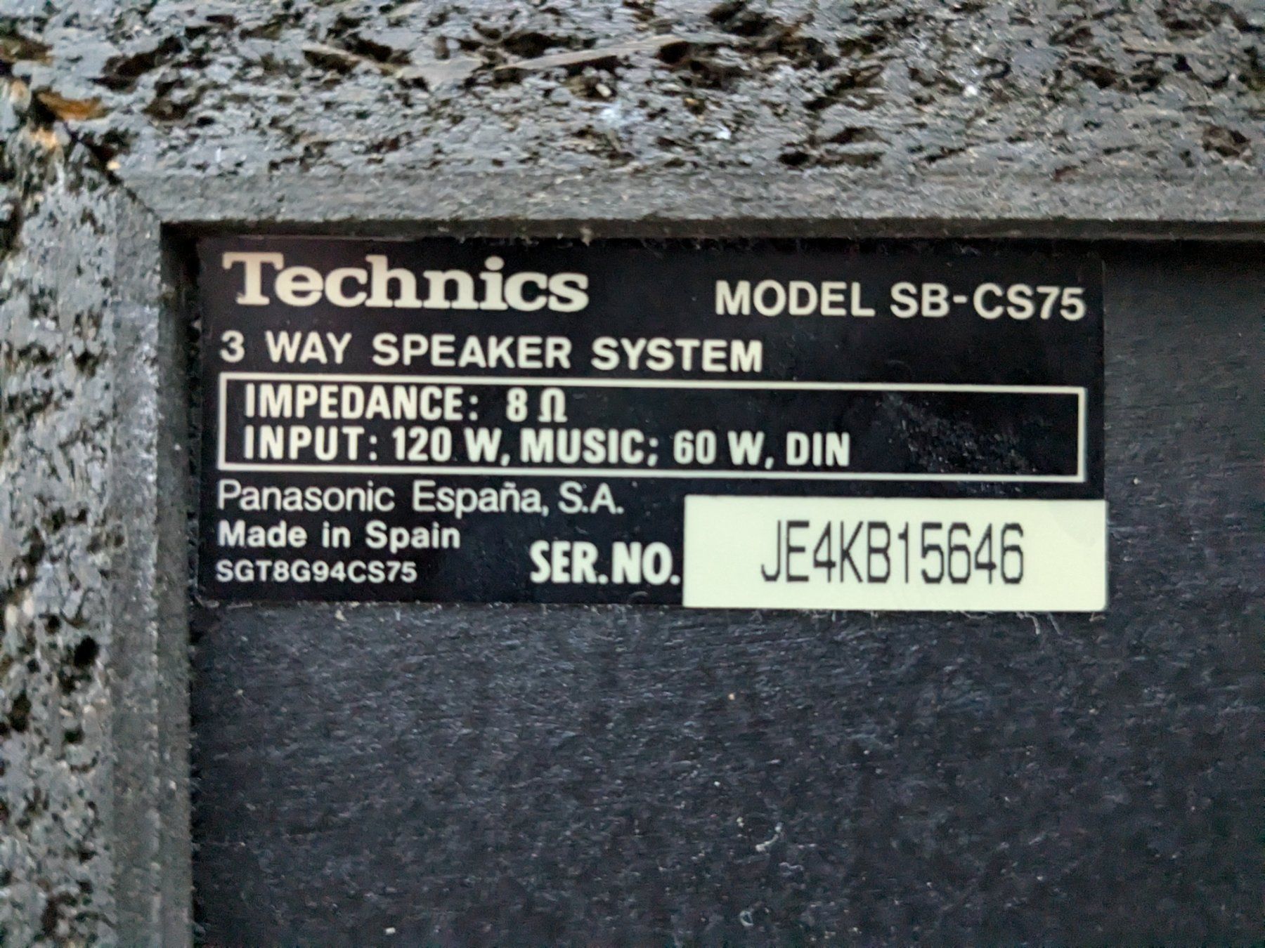 Technics Lautsprecher: 2 Stück Lautsprecher Technics SB-CS75 – Gebraucht aus Port von gecotom 4