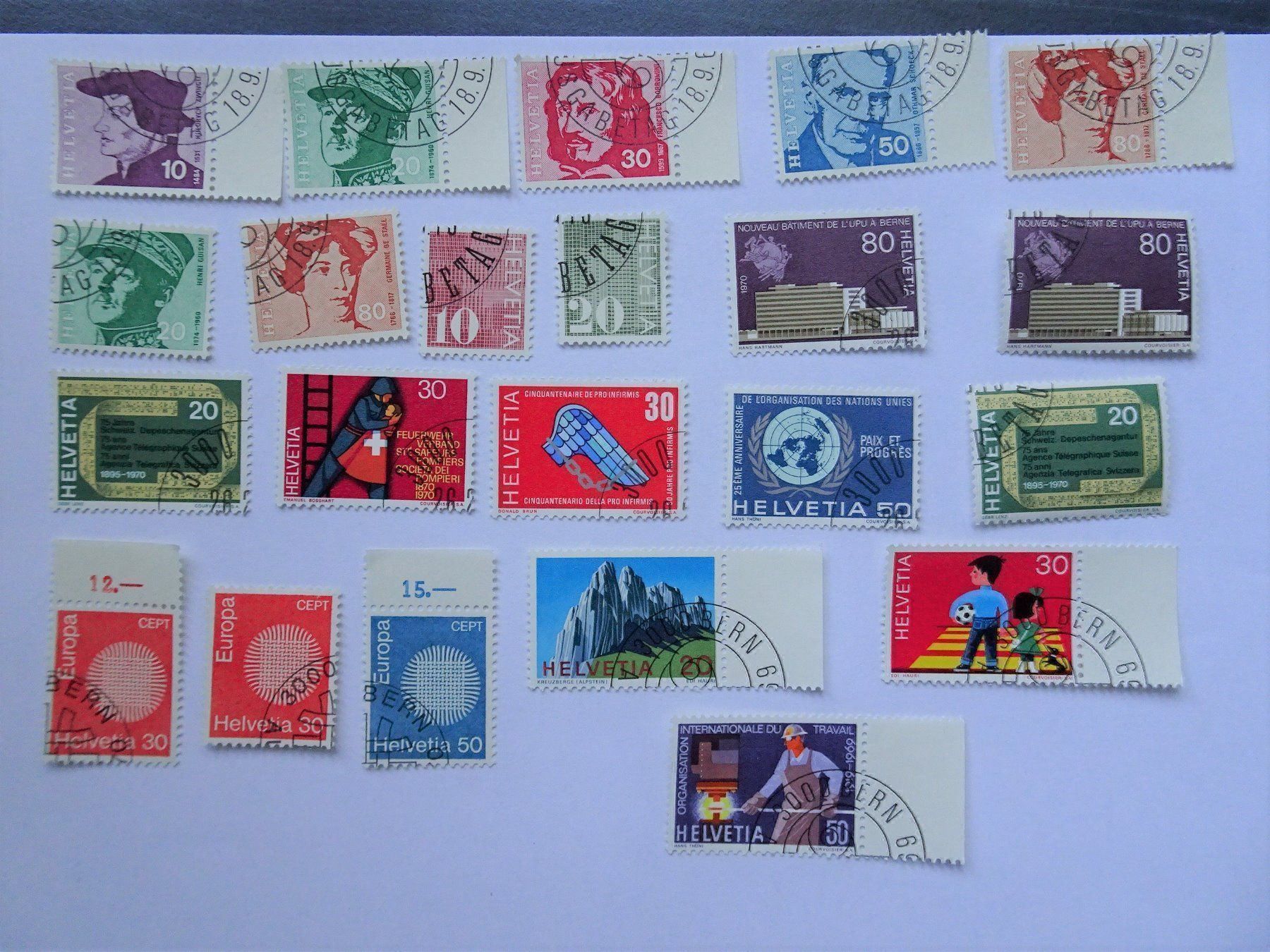 Alle Briefmarken: 1969-70 mit E.T. Stempel – Neu (gemäss Beschreibung) aus Aadorf von Chnorli-Furz