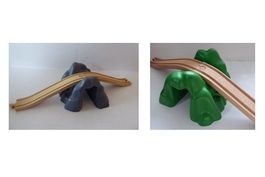 2 x Brio Bahn, Berg, Tunnel, 4 Schienen, neu