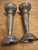 2 antike persische Kerzenständer massiv 800 Silber