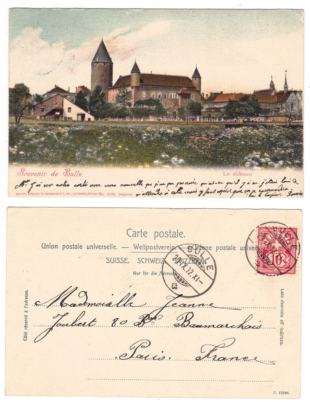 Ansichtskarten: Souvenir de Bulle – Gebraucht aus La Tour-de-Peilz von amjust