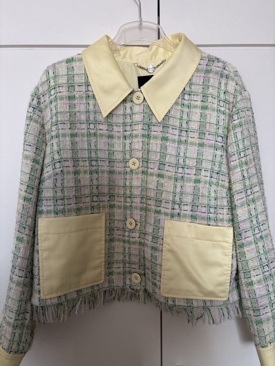 Marc Cain Vestes: Marc Cain Boucle Tweed Blazer – D'occasion à langenthal par rundholz7
