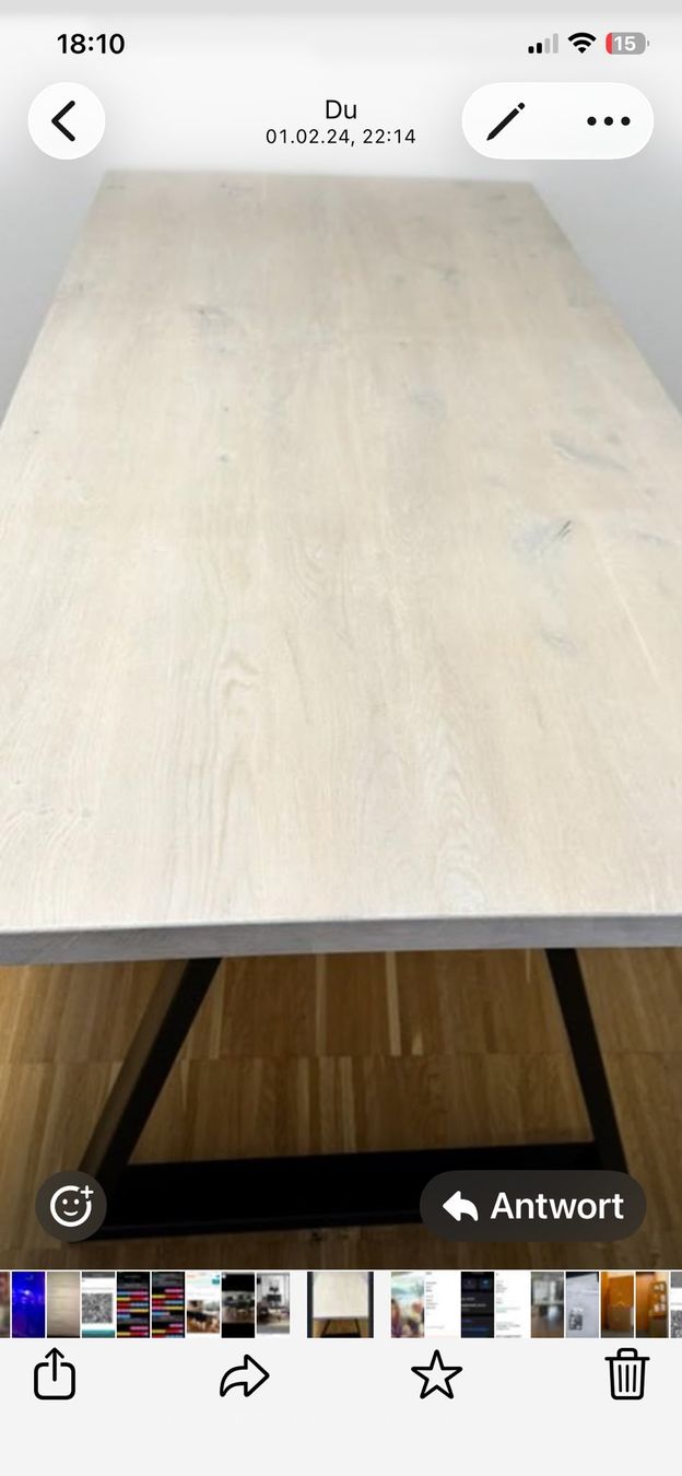 Tables: Moderner Massivholz-Esstisch – D'occasion à Zollikofen par Wozniak1 4