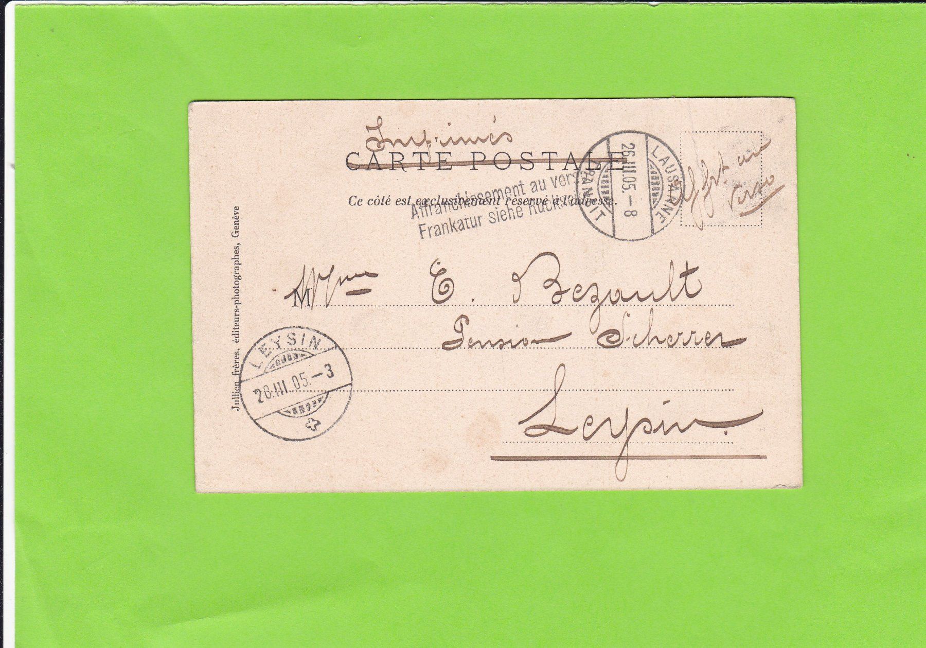 Cartoline postali: Cathédrale de Lausanne – Usato da St. Peterzell venduto da neckertal 1