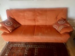 Sofa Orange Microfaser 