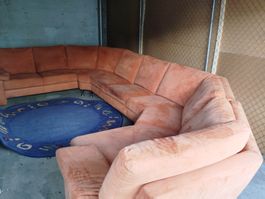 Grosse Ecksofa / Wohnlandschaft – 450 x 250 cm – Farbe Orang