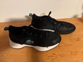 Tennisschuhe Lacoste schwarz mit grün, Gr. 39.5