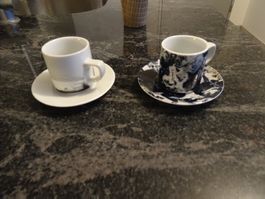 2 x Pfister Espressotassen mit Unterteller, Neuwertig!