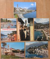 6 Ansichtskarten Ascona Tessin 1 x Camping Segnale, gelaufen