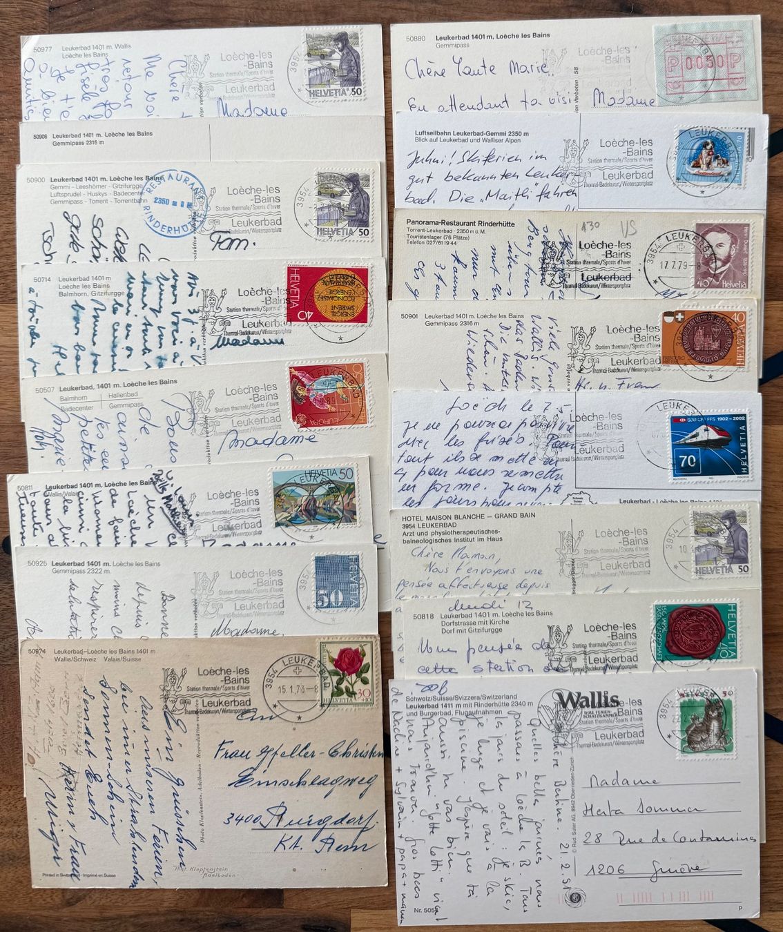 Cartoline postali: 16X Leukerbad color – Usato da Lutry venduto da Ediego 2