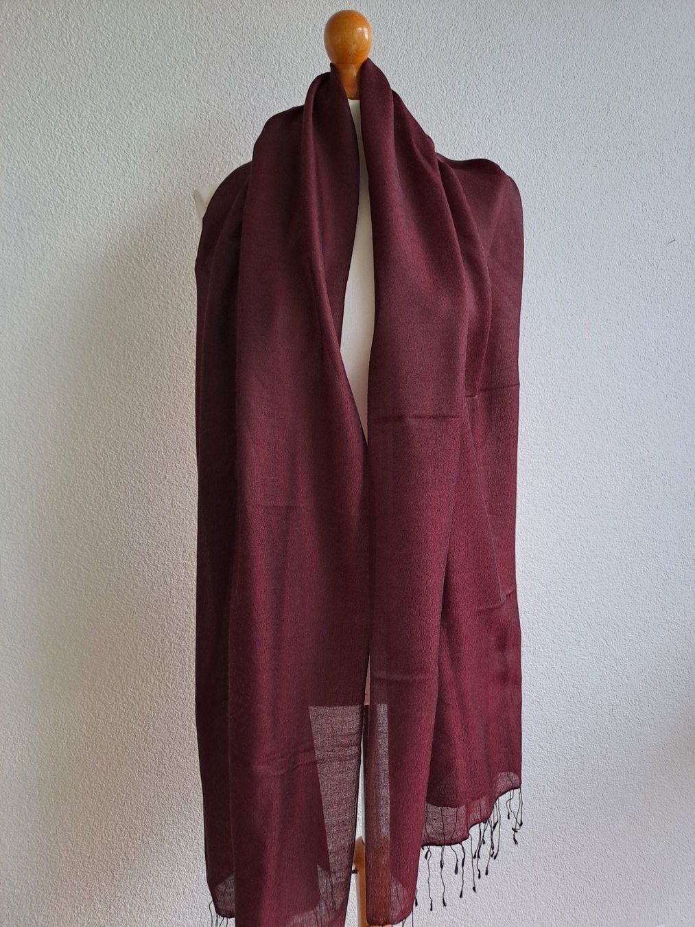Foulard & Sciarpe: Hauchdünner Pashmina bordeaux-rot – Usato da Volketswil venduto da ronbons 1