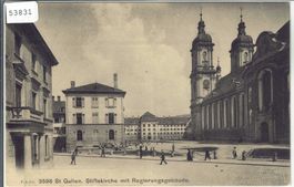 St. Gallen - Stiftskirche mit Regierungsgebäude - animee