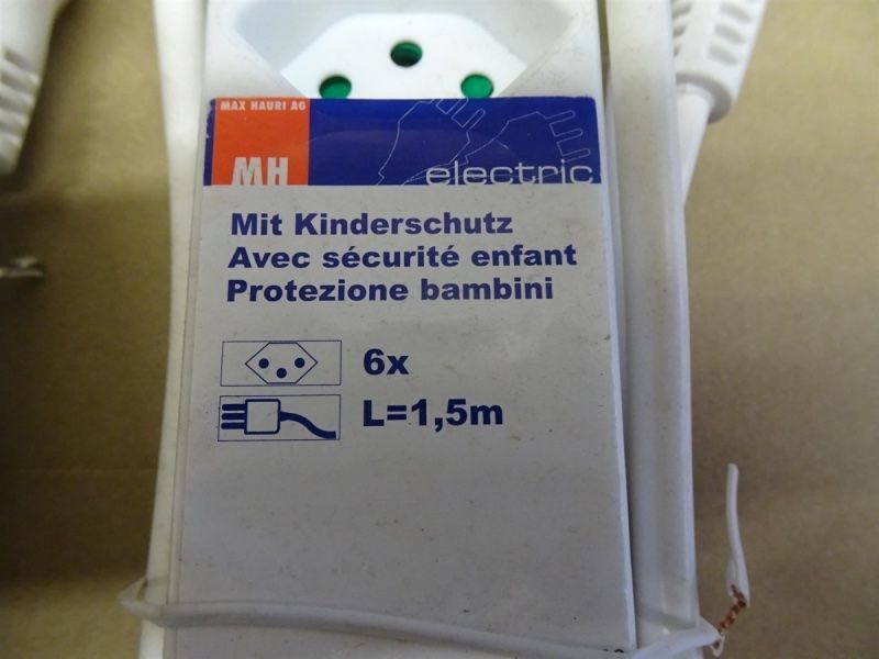 Cavi: %2Stk. 6er Stromsteckleisten 1.5m – Nuovo e nell'imballaggio originale da Necker venduto da liq24 1
