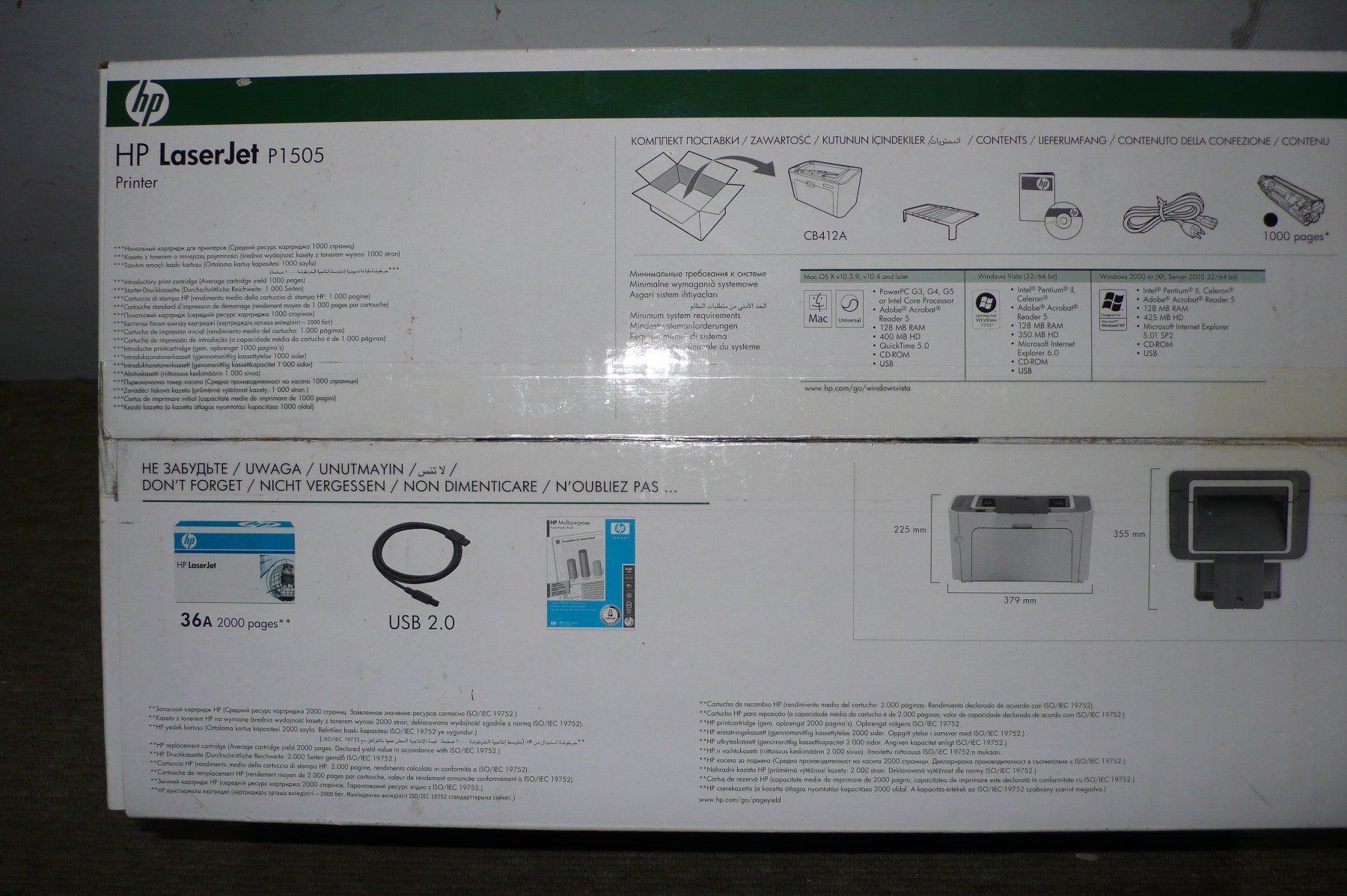 Hewlett Packard Stampanti: HP LaserJet P1505 Drucker – Nuovo (secondo la descrizione) da Wohlen b. Bern venduto da Bez2 3