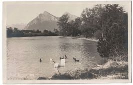 Bad Ragaz, Parkanlage, Fotokarte um 1925-30