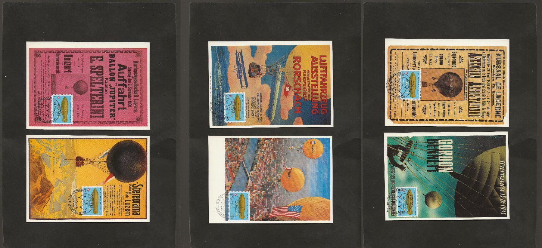 Tous les timbres: Ballon 1982 BERN 6 Nostalgiekarten gebraucht Luftpost – D'occasion à Au ZH par xelagreb01