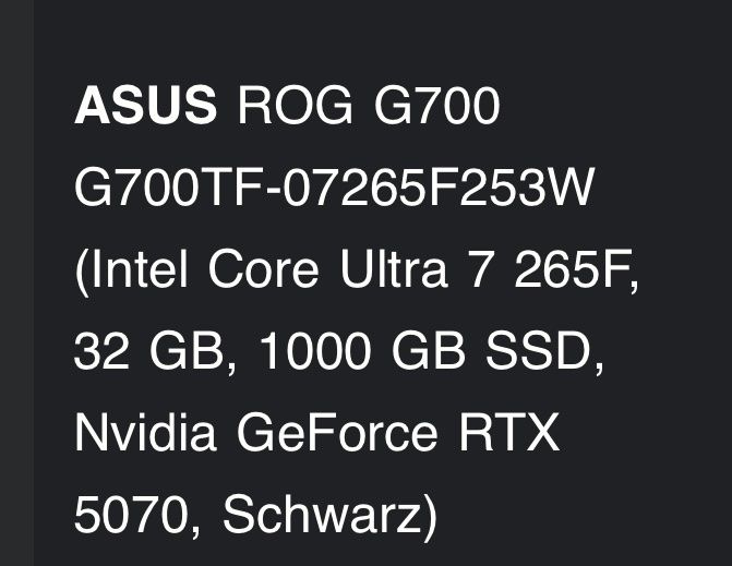 Asus PCs: ASUS ROG G700 – Neuf (Voir description) à Aesch BL par luk_w9gv 3