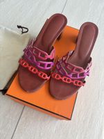 Hermès Sandalen Gr. 37, Leder, Top Zustand!