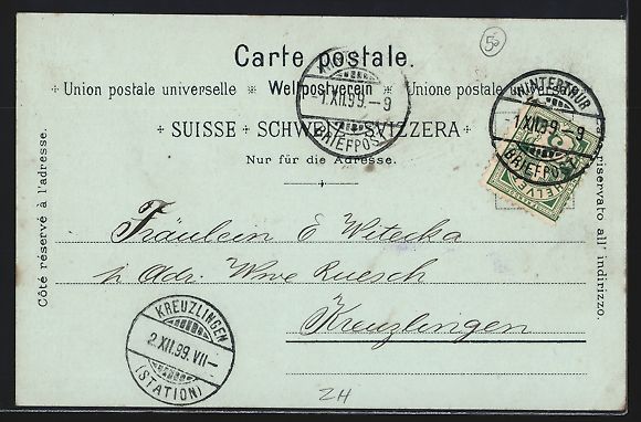 Cartoline postali: Mondschein-Lithographie Zürich, Tonhall – Usato da Berlin venduto da bartko-reher 1