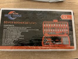 53 tlg. Steckschlüsselsatz 1/4 Zoll Neu