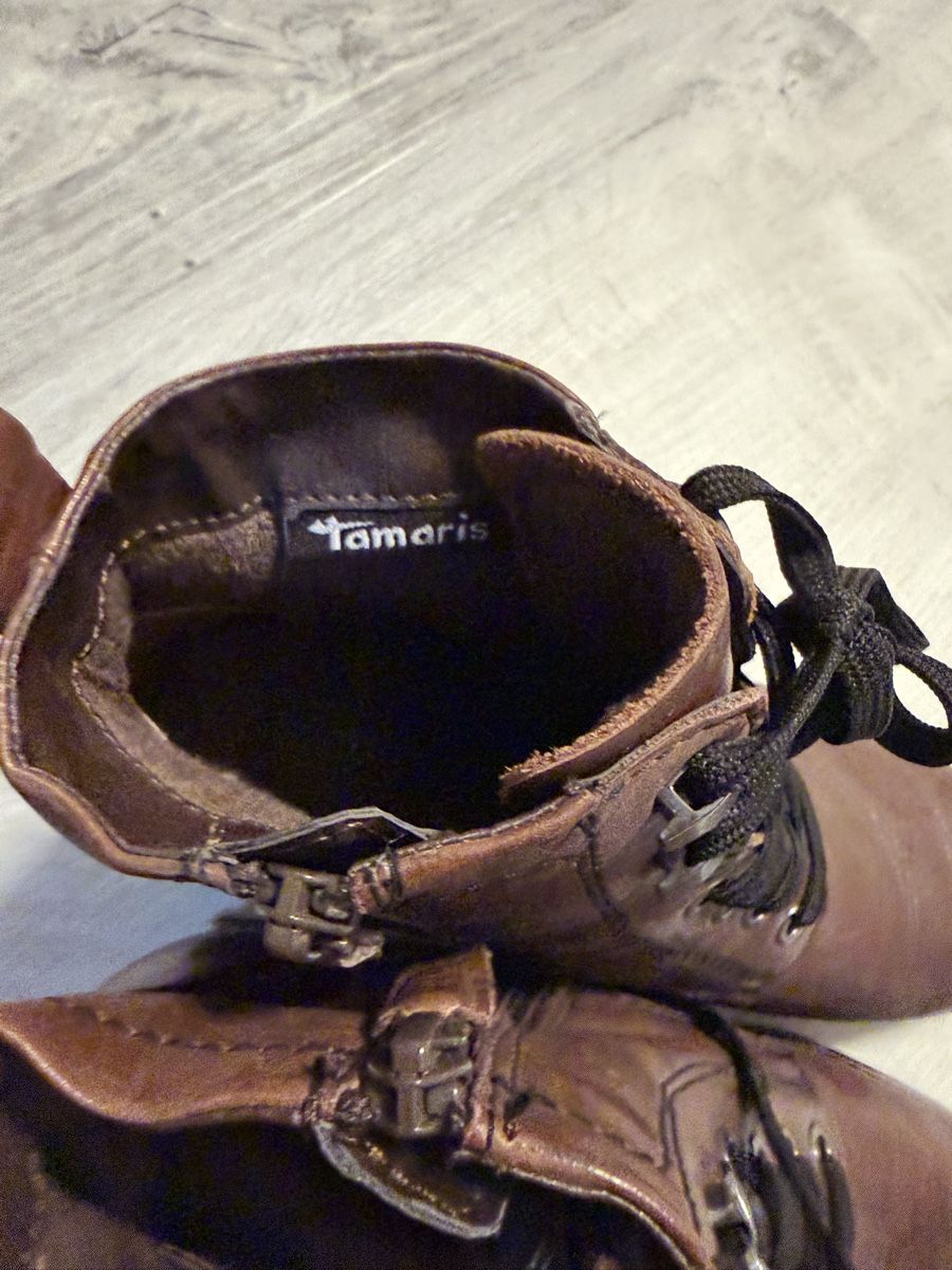 Tamaris Scarpe da donna: Tamaris Lederstiefeletten 38 – Nuovo (secondo la descrizione) da Scheuren venduto da dijamaNt12 1